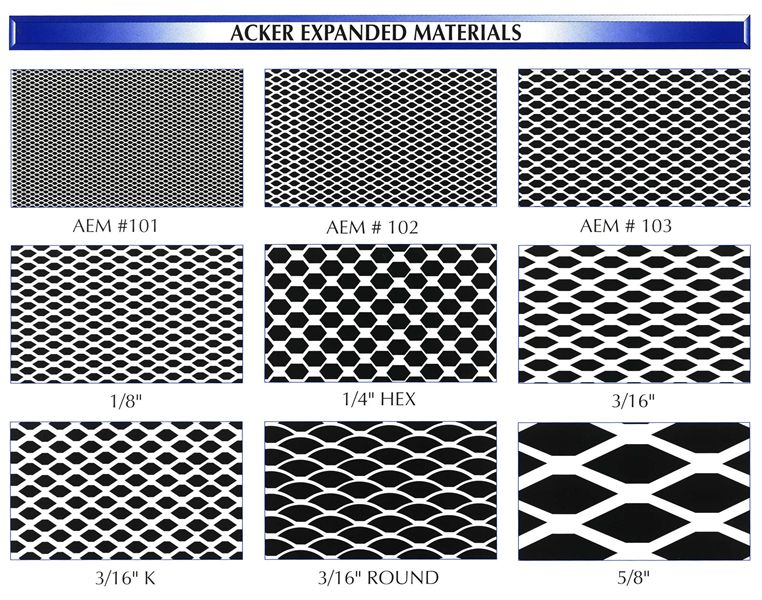 expanded mesh sizes
